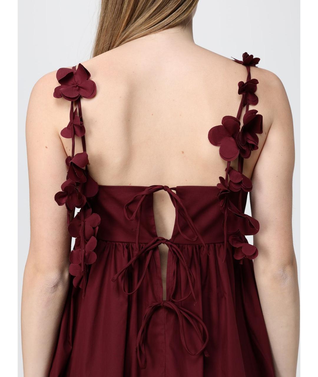 MEIMEIJ Бордовое хлопковое платье, фото 3