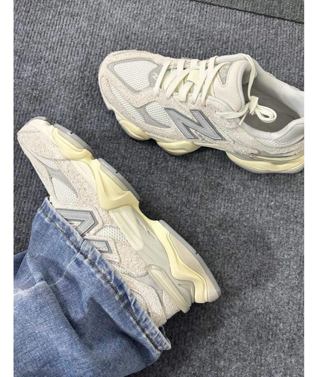 NEW BALANCE Белые замшевые кроссовки, фото 4