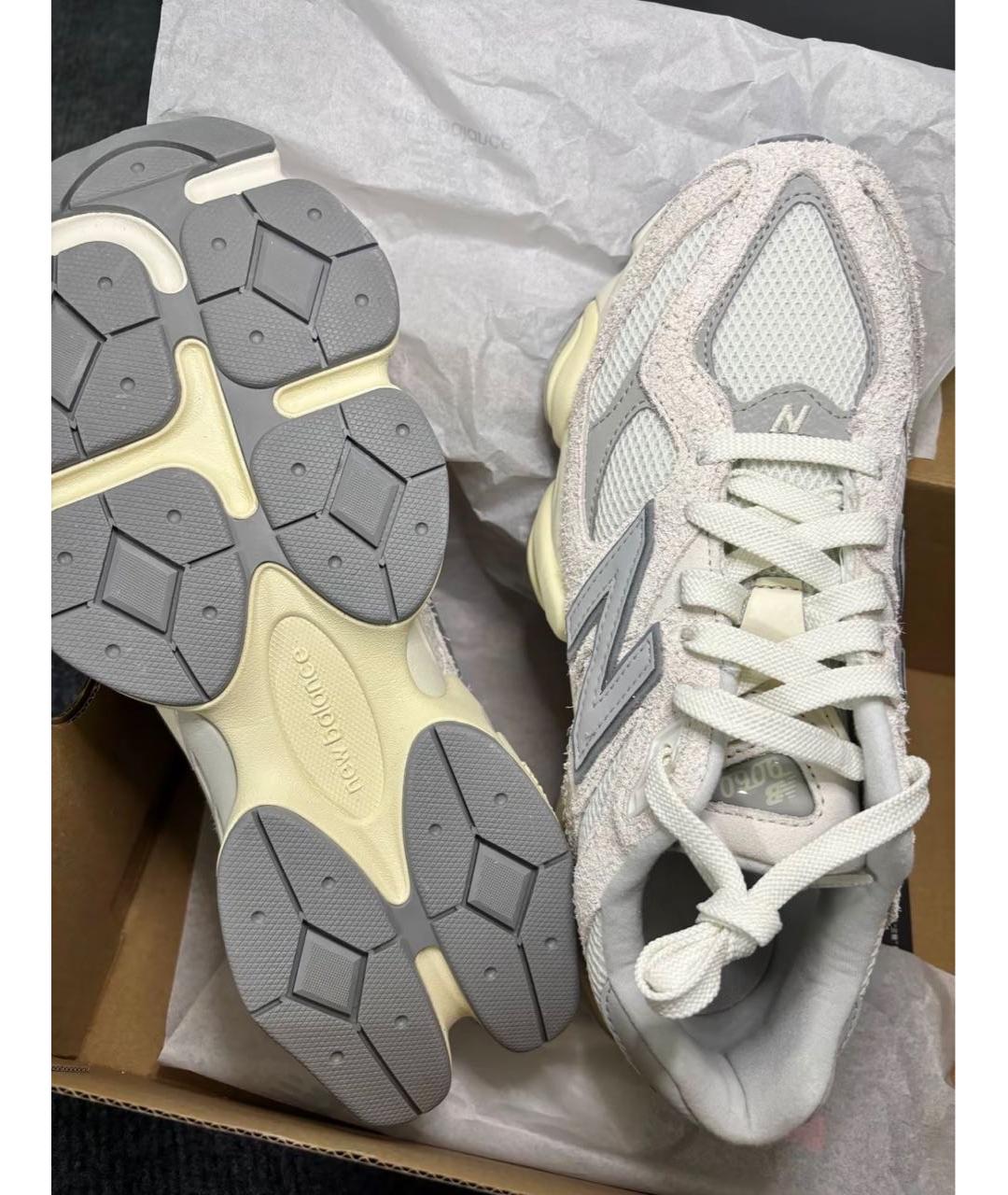 NEW BALANCE Белые замшевые низкие кроссовки / кеды, фото 2