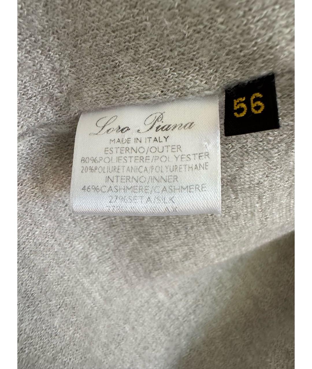 LORO PIANA Серая полиэстеровая куртка, фото 4