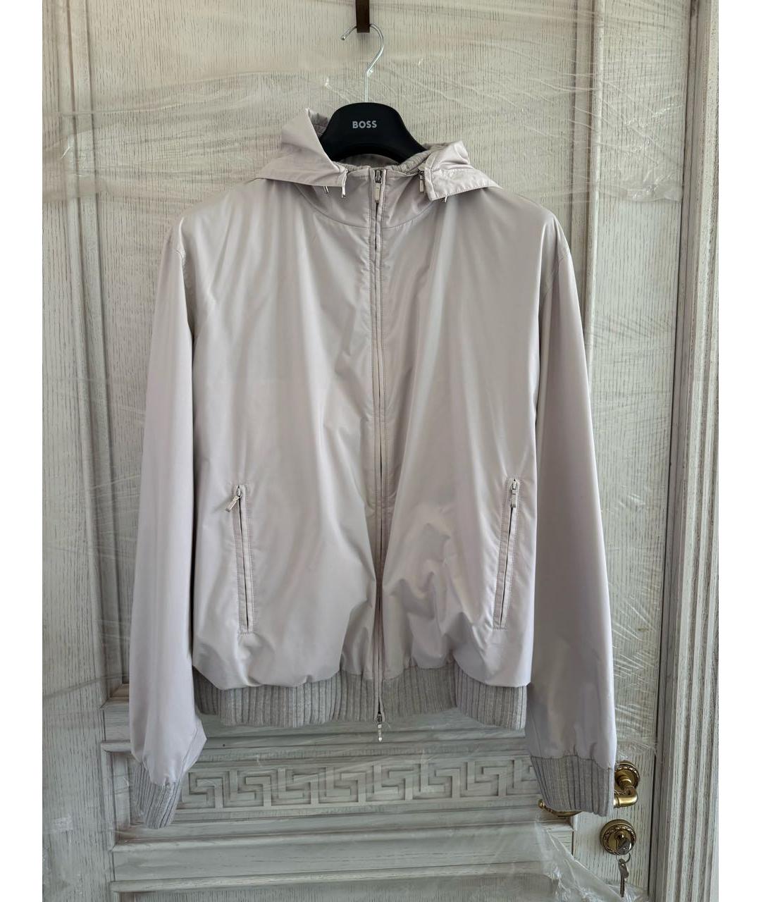 LORO PIANA Серая полиэстеровая куртка, фото 6