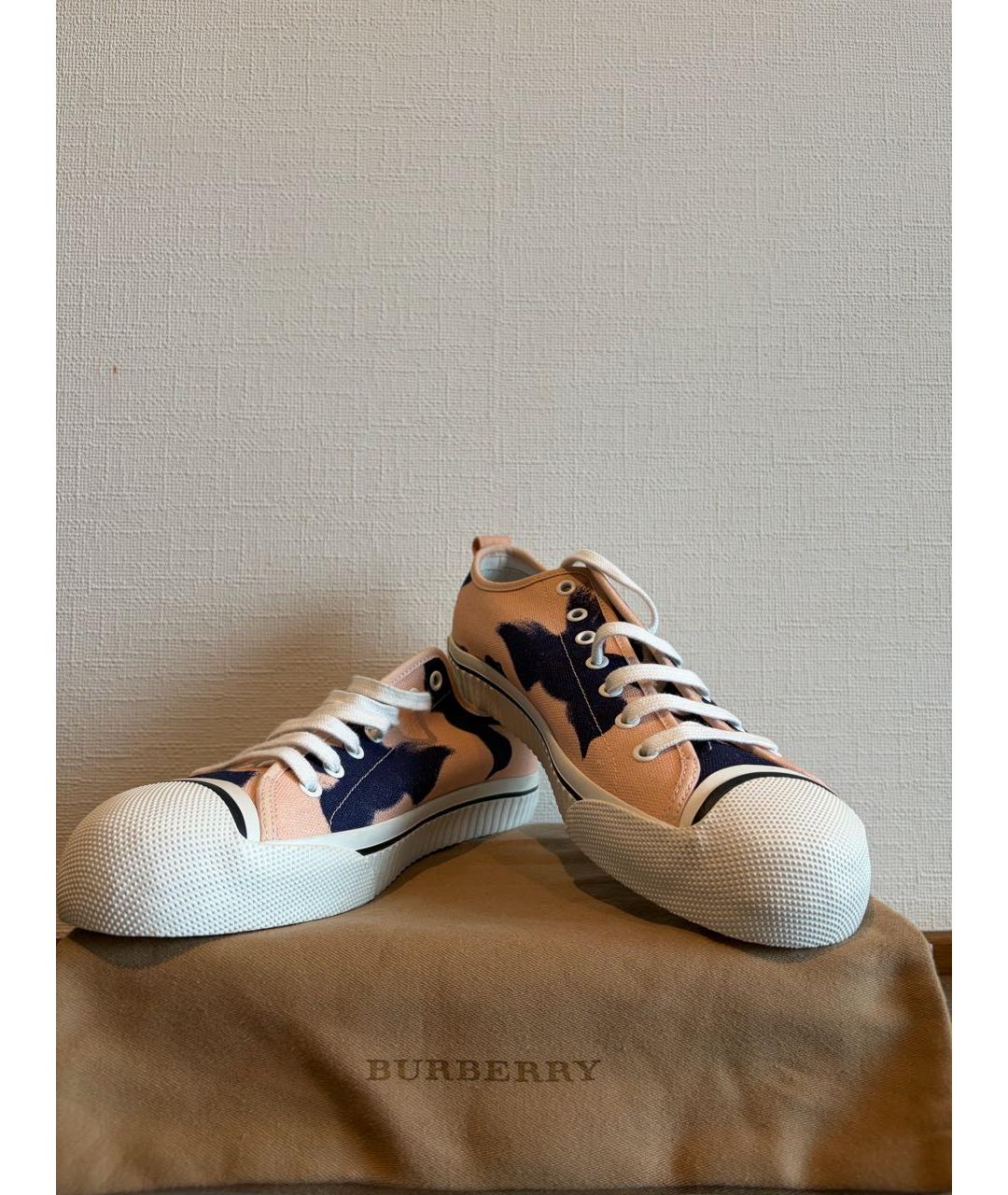 BURBERRY Текстильные низкие кроссовки / кеды, фото 5