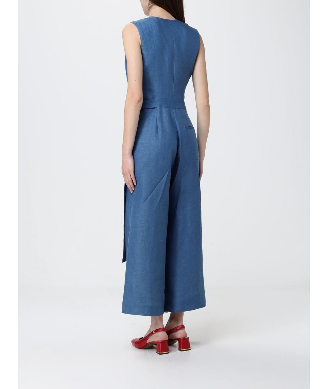 MEIMEIJ Синее льняное платье, фото 2