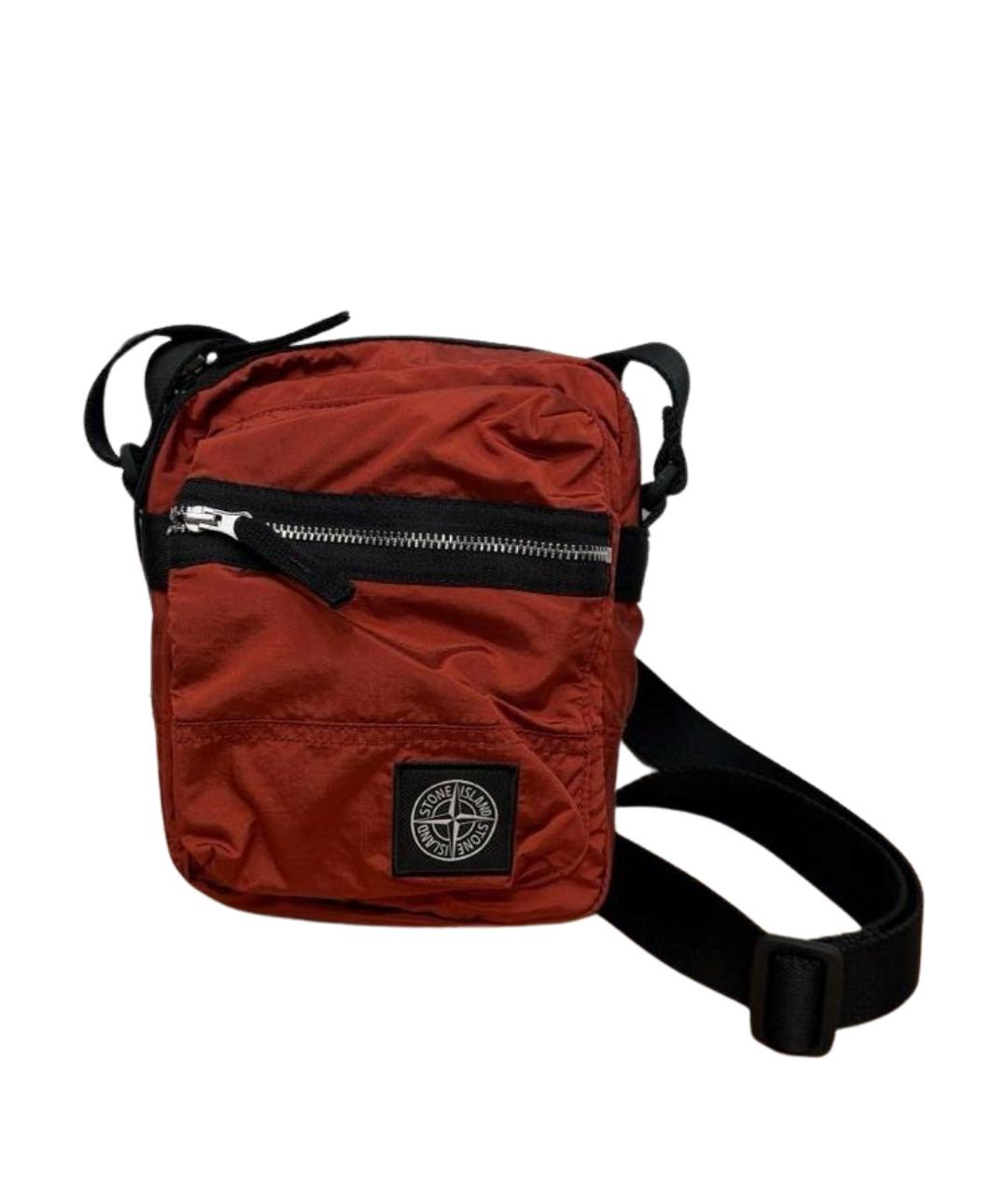STONE ISLAND Красная синтетическая сумка на плечо, фото 1
