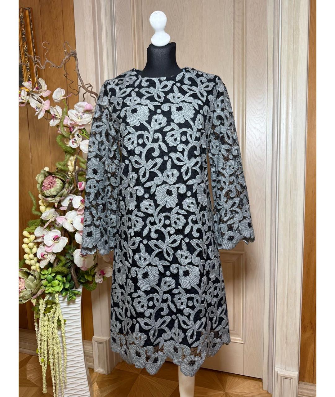 BLUMARINE Антрацитовое полиэстеровое вечернее платье, фото 9