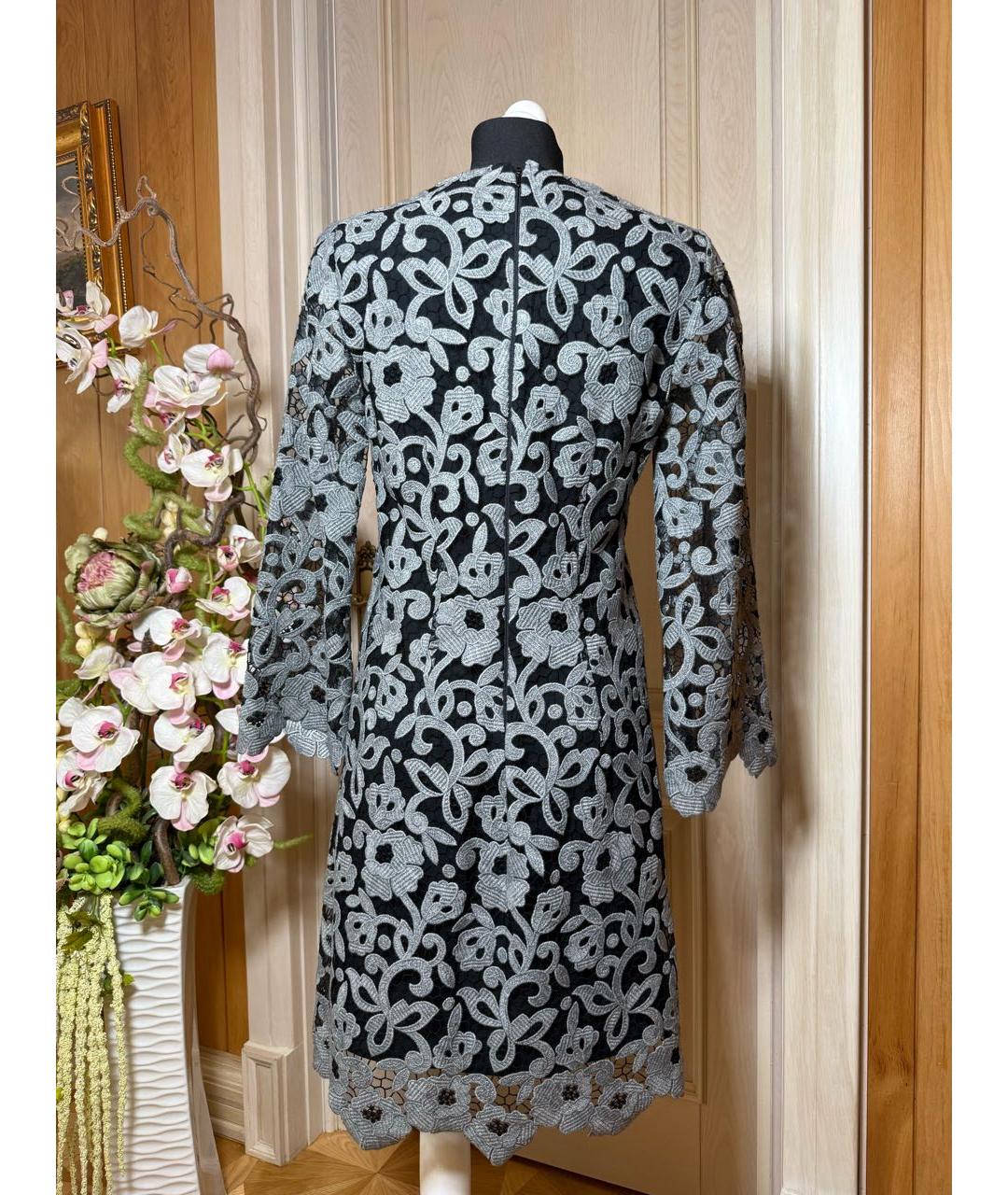 BLUMARINE Антрацитовое полиэстеровое вечернее платье, фото 3