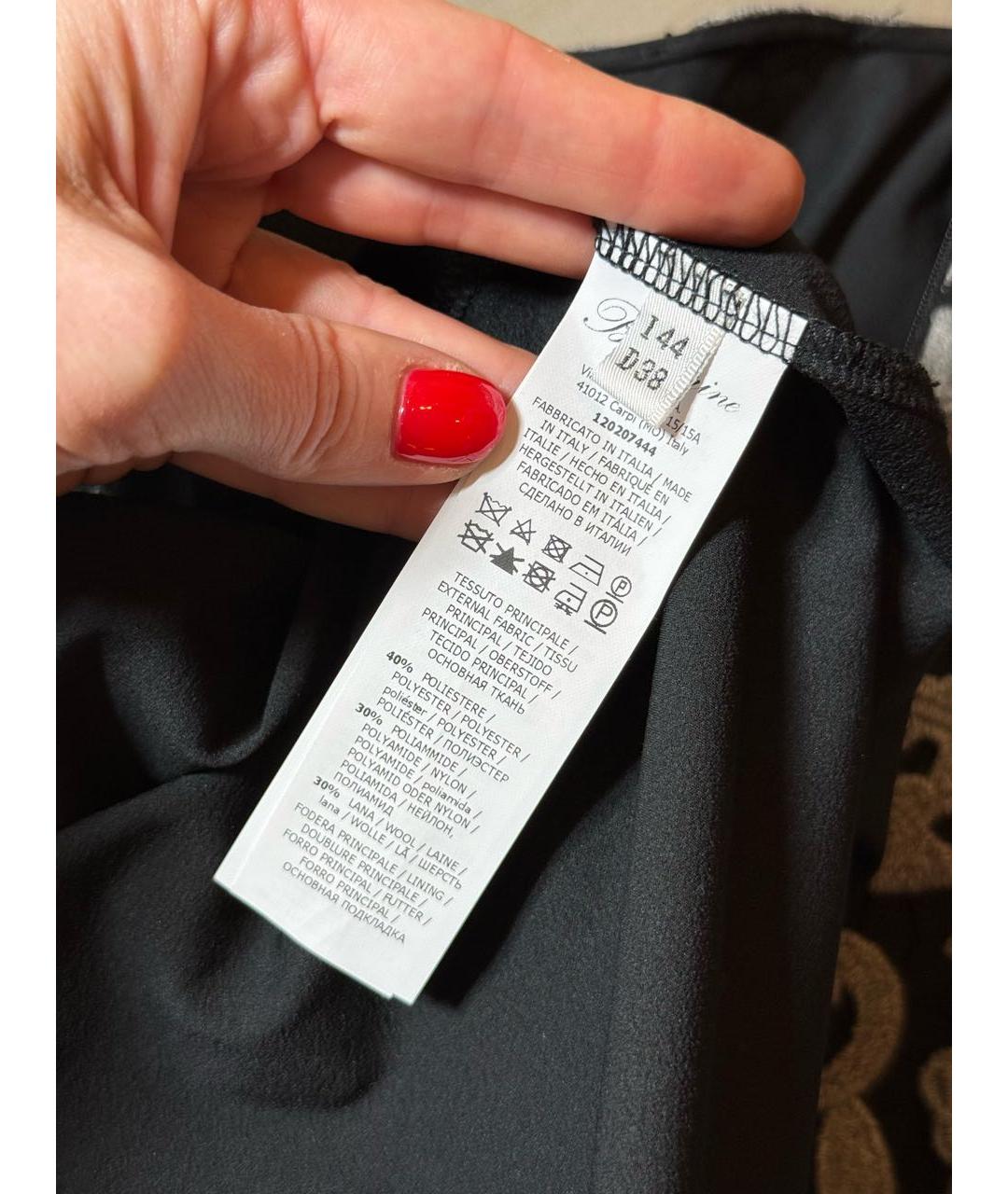 BLUMARINE Антрацитовое полиэстеровое вечернее платье, фото 6