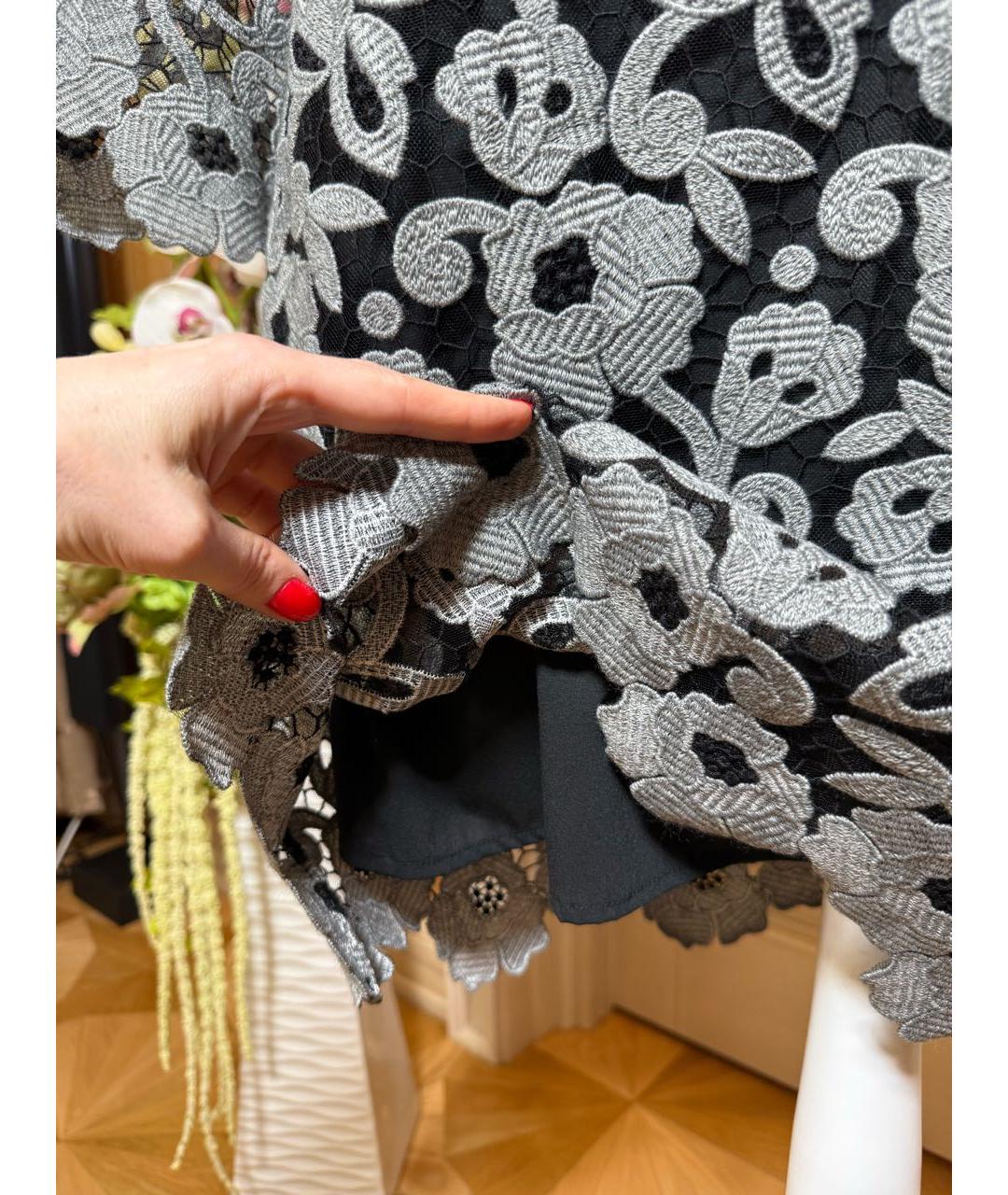 BLUMARINE Антрацитовое полиэстеровое вечернее платье, фото 5