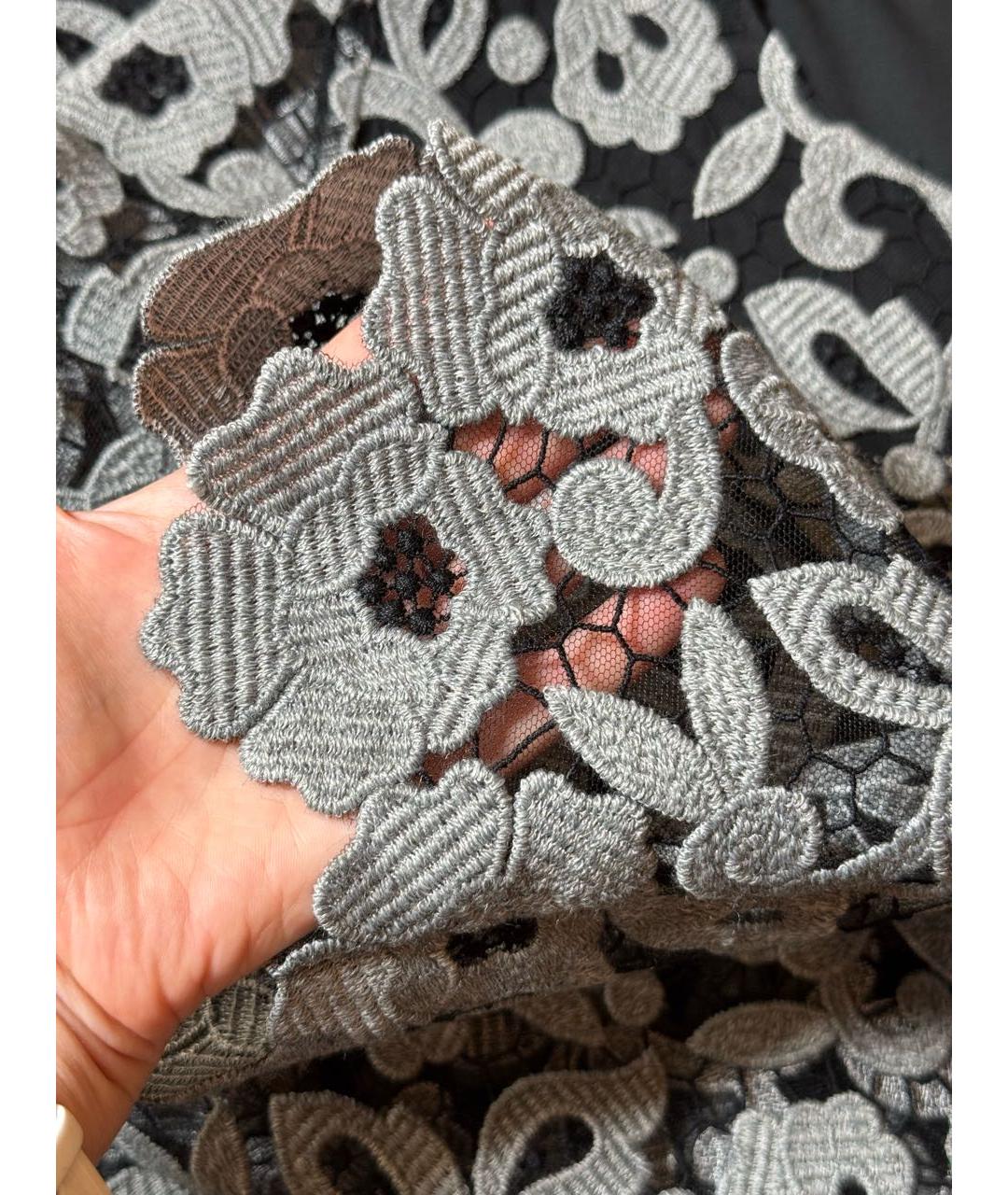 BLUMARINE Антрацитовое полиэстеровое вечернее платье, фото 8