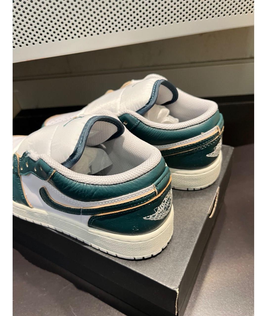 JORDAN Зеленые кожаные кроссовки, фото 5