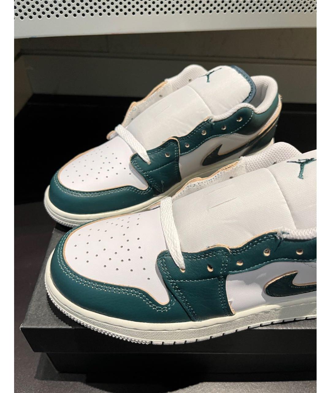 JORDAN Зеленые кожаные кроссовки, фото 4