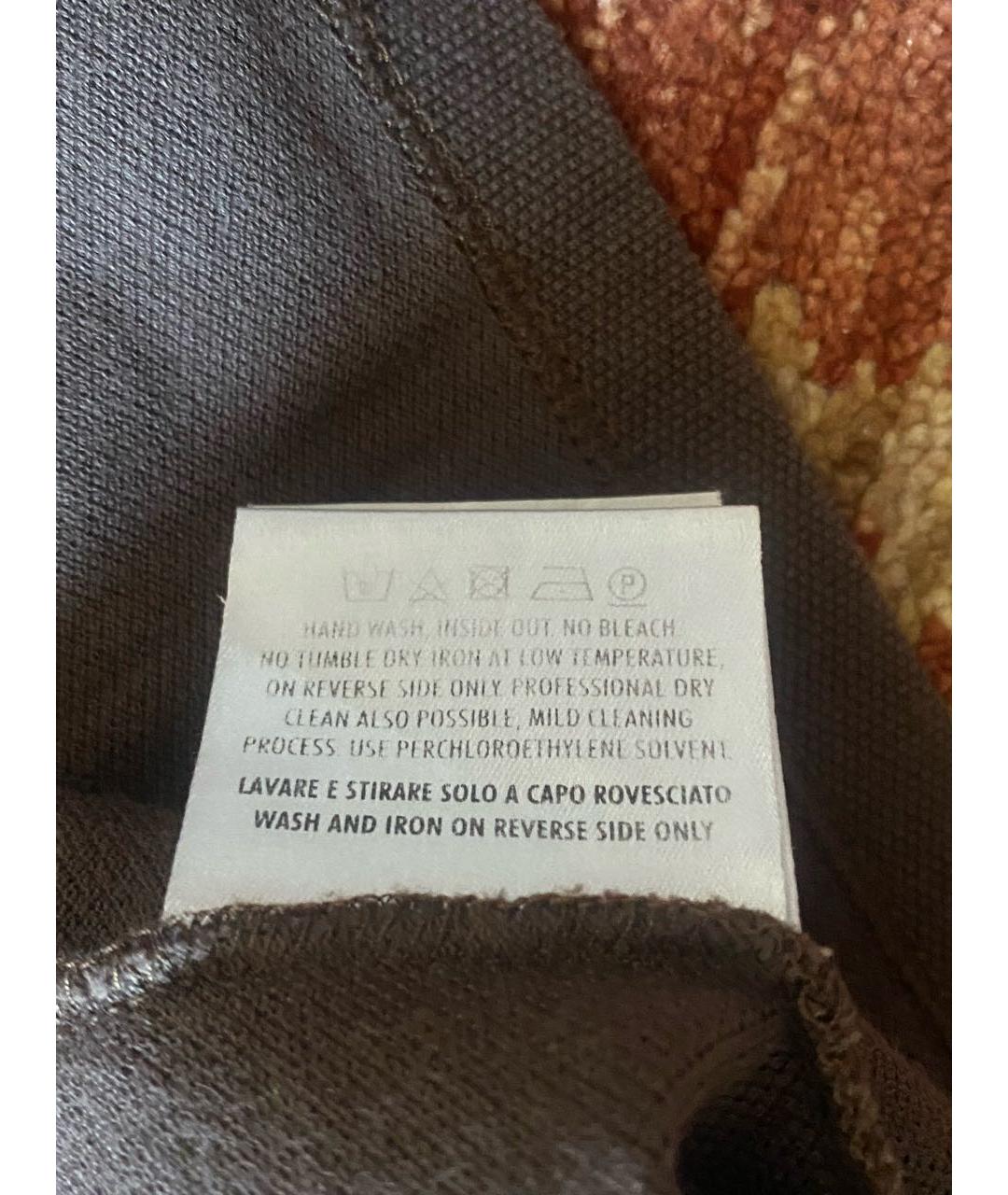 GUCCI Коричневое хлопковое поло с коротким рукавом, фото 7