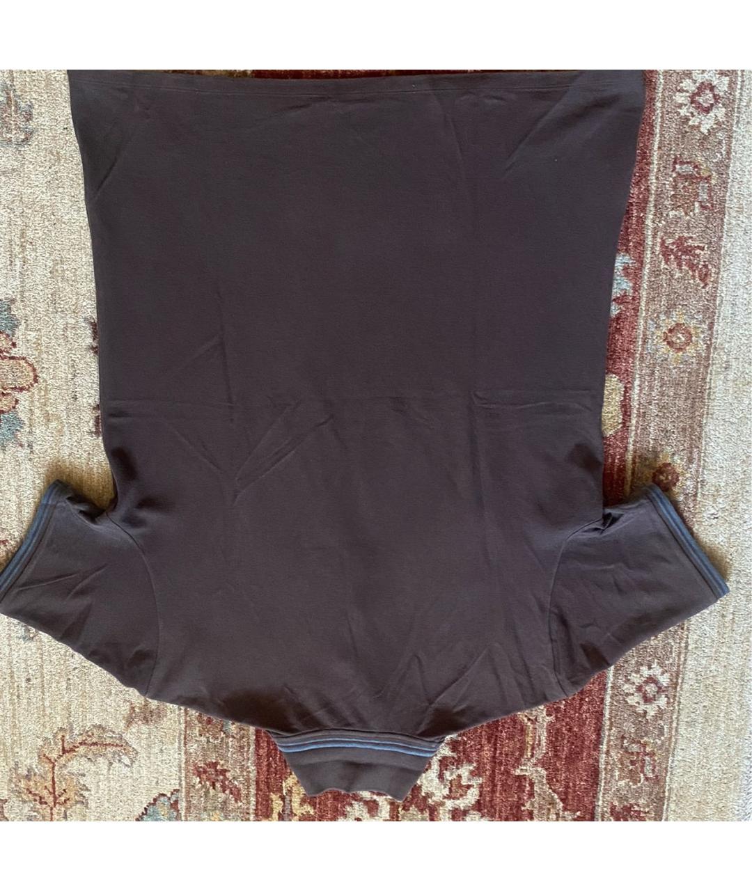 GUCCI Коричневое хлопковое поло с коротким рукавом, фото 2