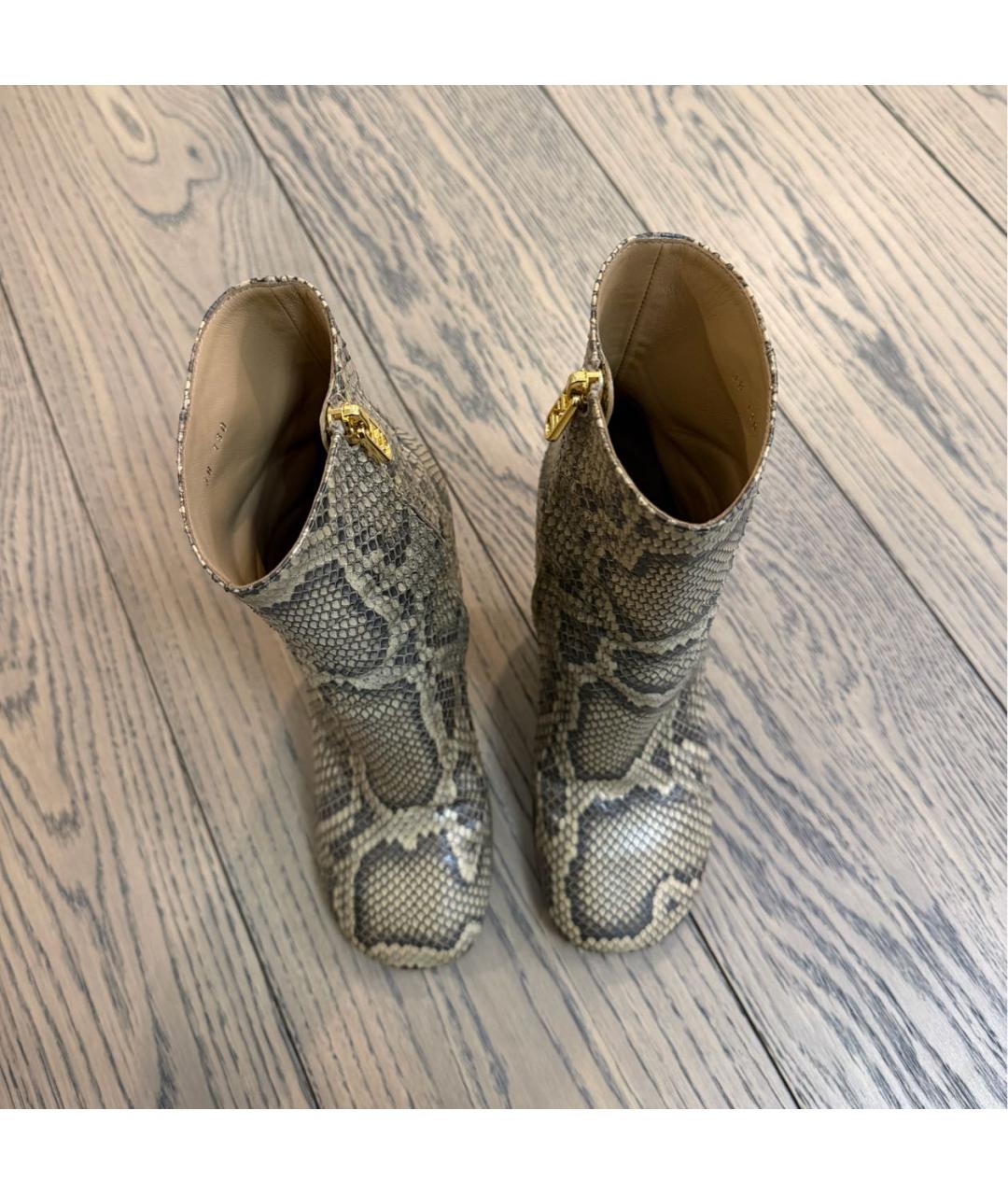 FENDI Коричневые ботильоны из экзотической кожи, фото 3