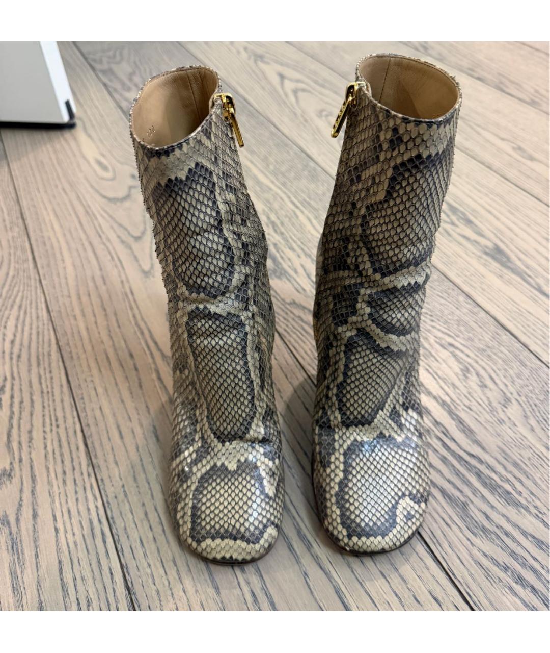 FENDI Коричневые ботильоны из экзотической кожи, фото 2
