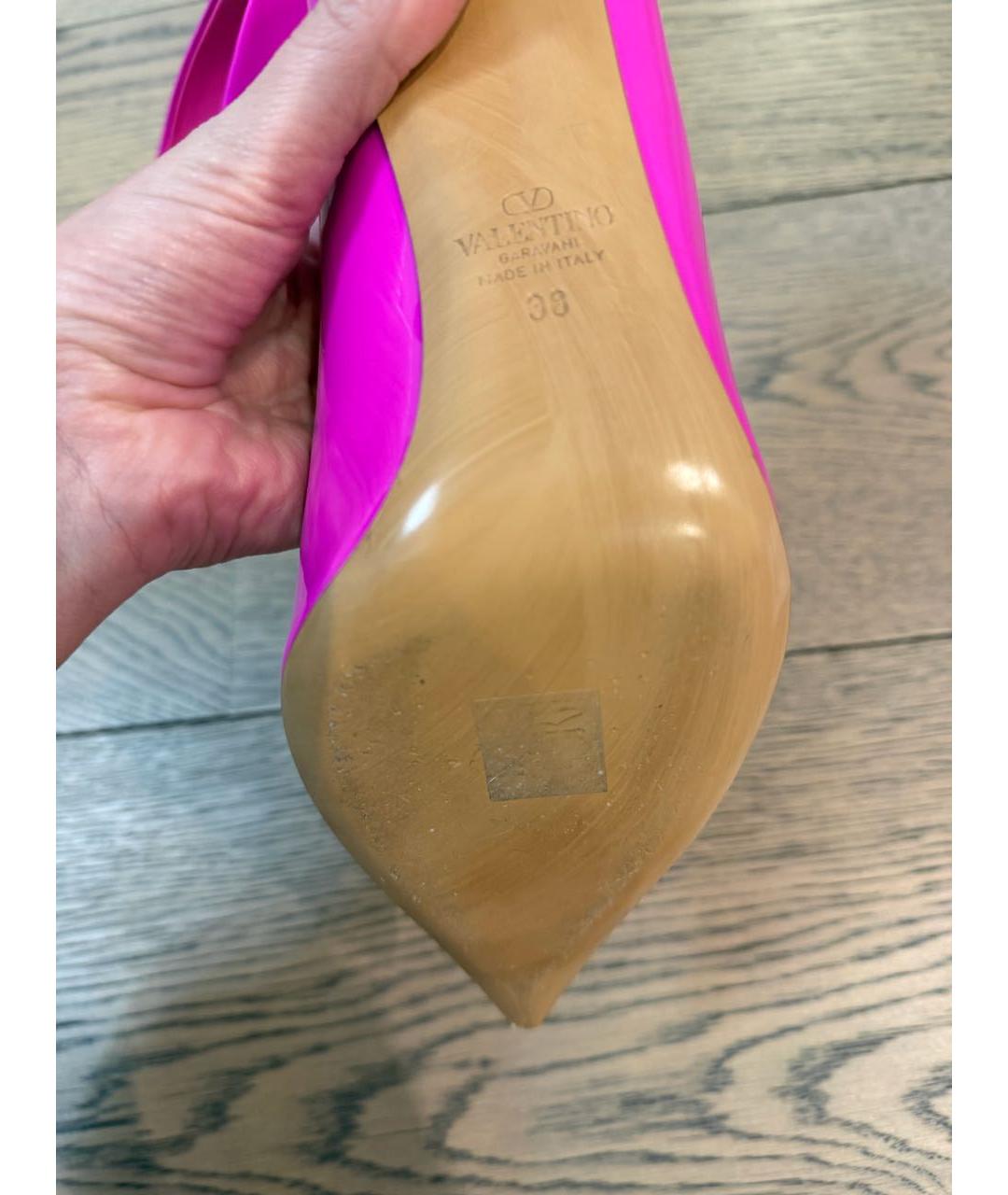 VALENTINO Фуксия туфли из лакированной кожи, фото 6