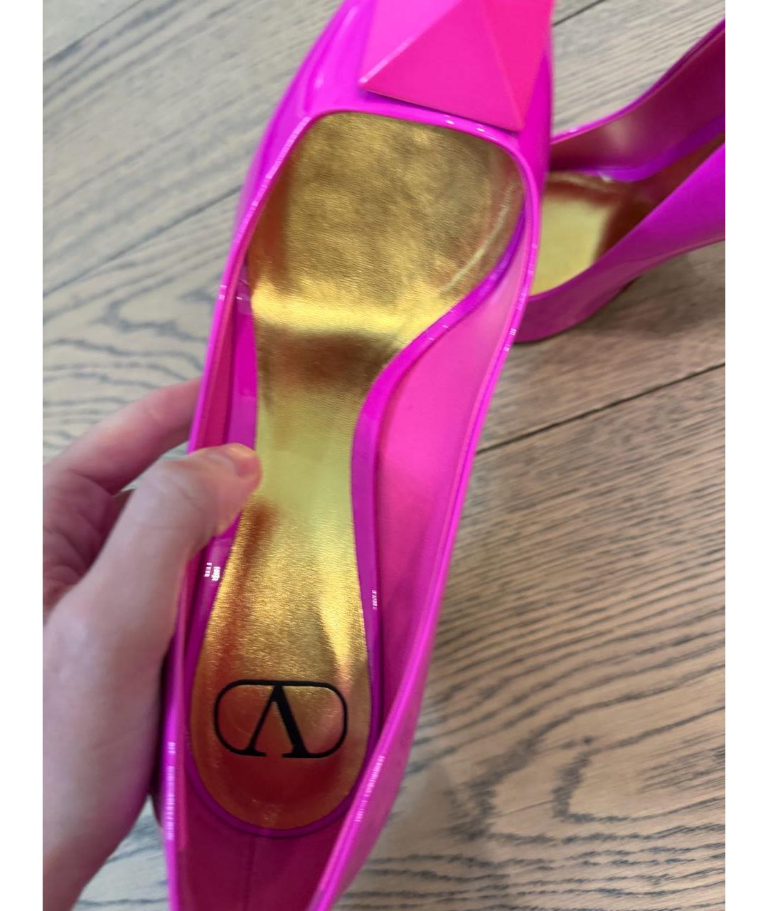 VALENTINO Фуксия туфли из лакированной кожи, фото 5
