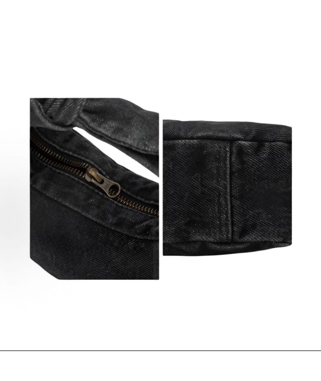 LEVI'S Черная тканевая сумка с короткими ручками, фото 4