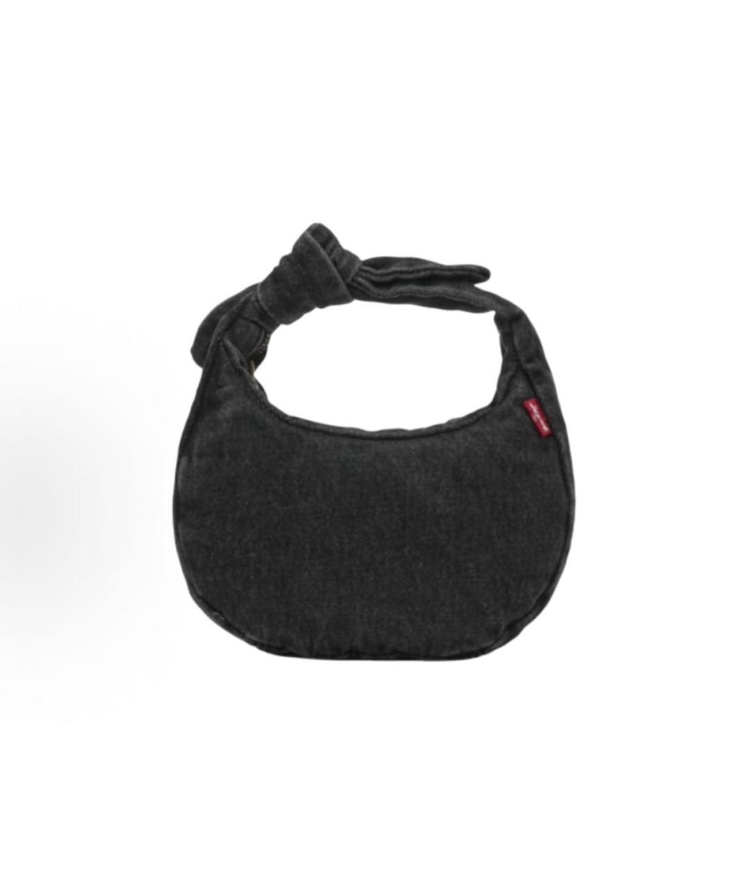 LEVI'S Черная тканевая сумка с короткими ручками, фото 7