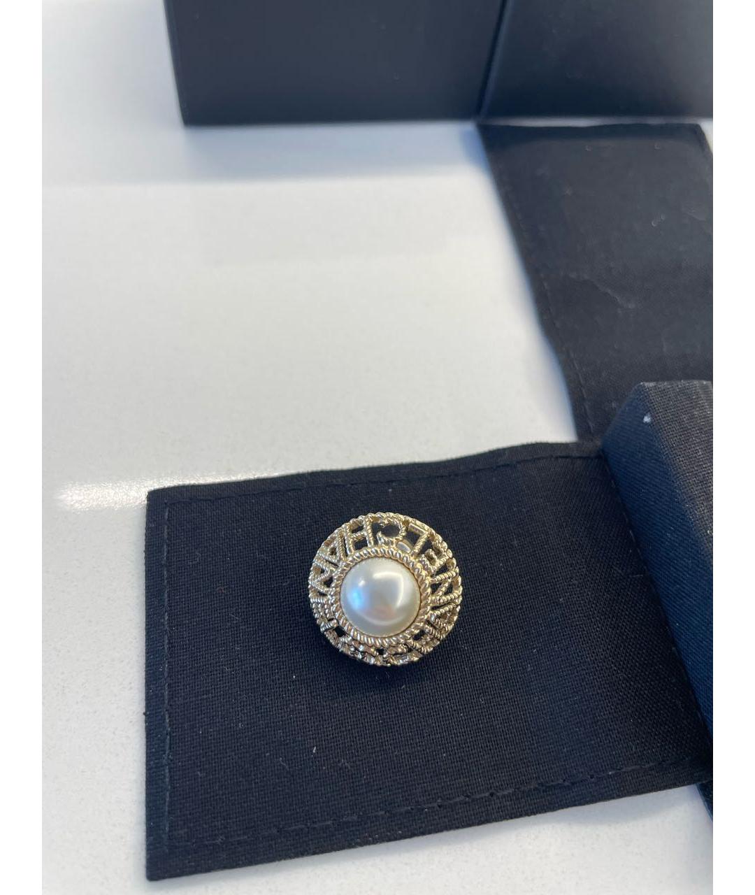 CHANEL Золотые металлические серьги, фото 2