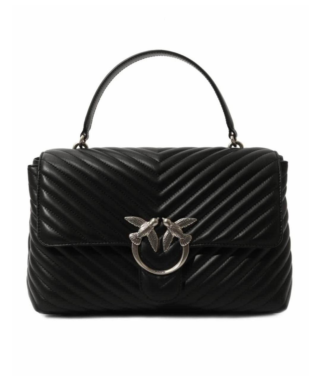 PINKO Черная кожаная сумка через плечо, фото 5