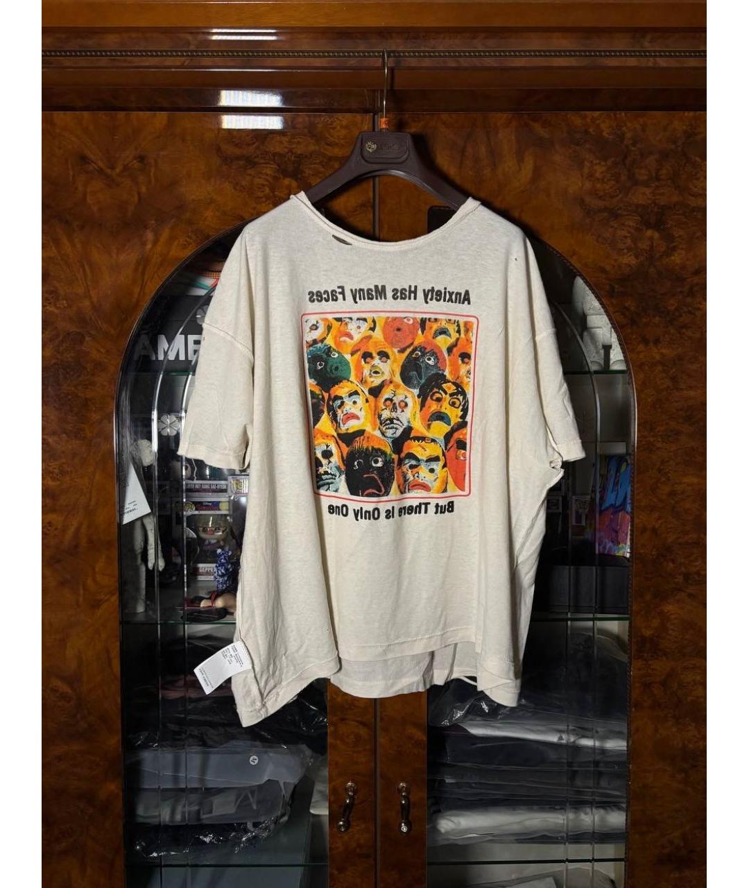 PALY Бежевая хлопковая футболка, фото 3