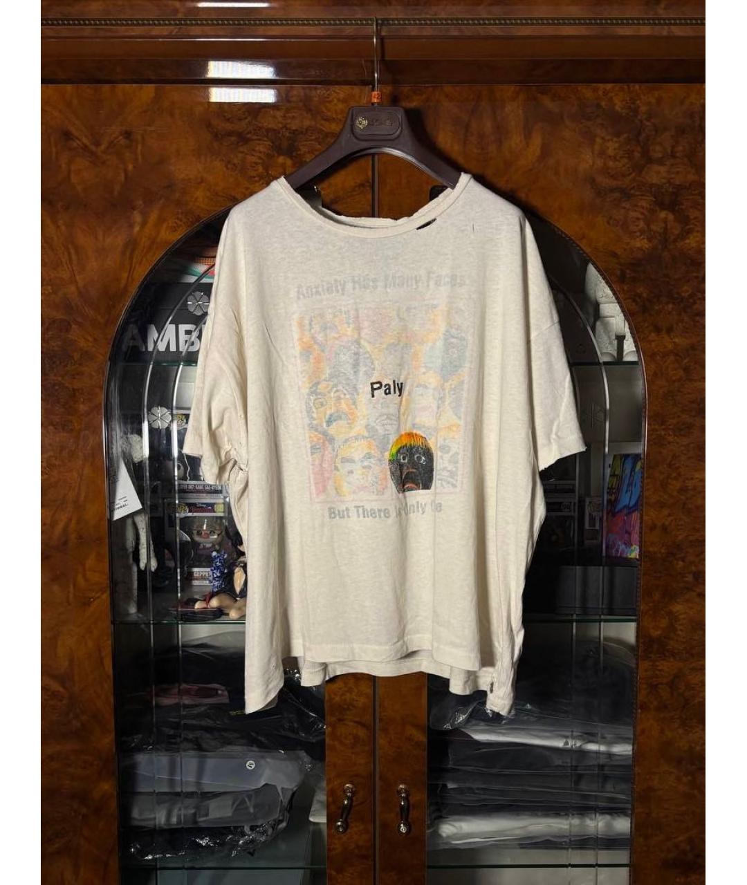 PALY Бежевая хлопковая футболка, фото 2