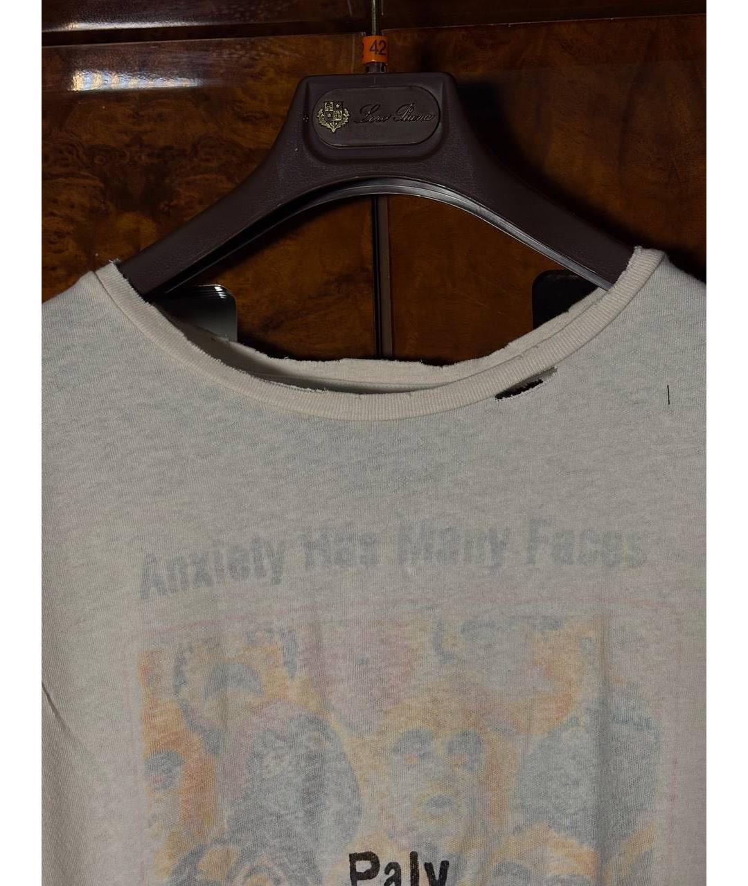PALY Бежевая хлопковая футболка, фото 5