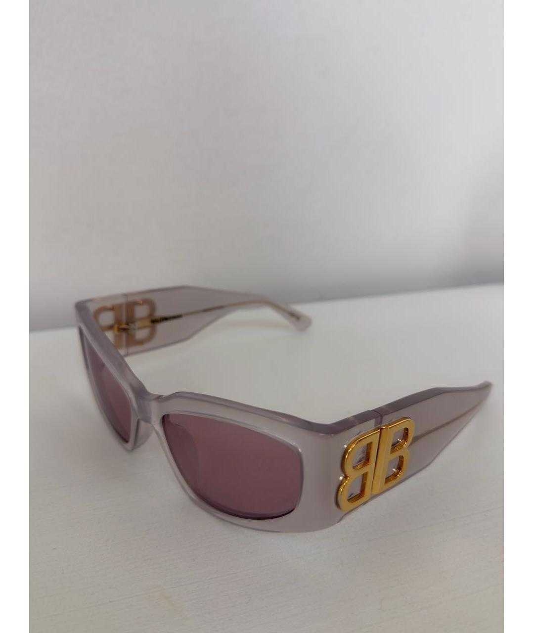 BALENCIAGA Розовые пластиковые солнцезащитные очки, фото 2
