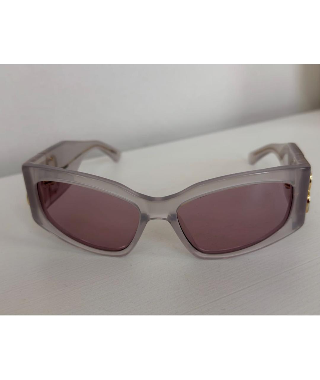 BALENCIAGA Розовые пластиковые солнцезащитные очки, фото 5