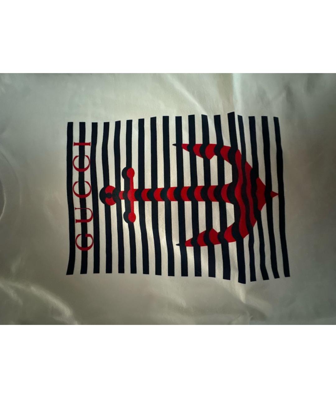 GUCCI Белая хлопковая футболка, фото 4