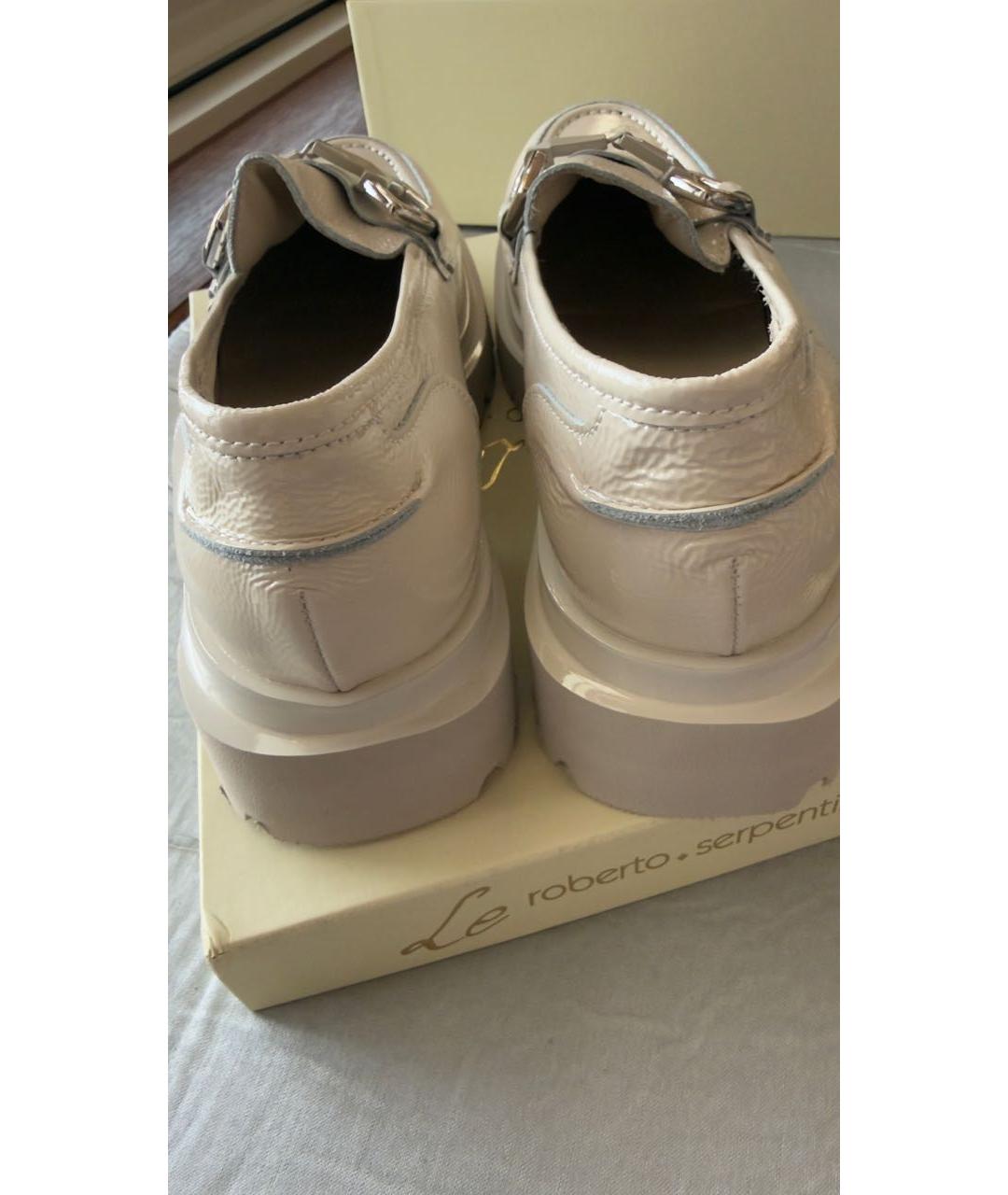 ROBERTO COIN Бежевые кожаные лоферы, фото 4