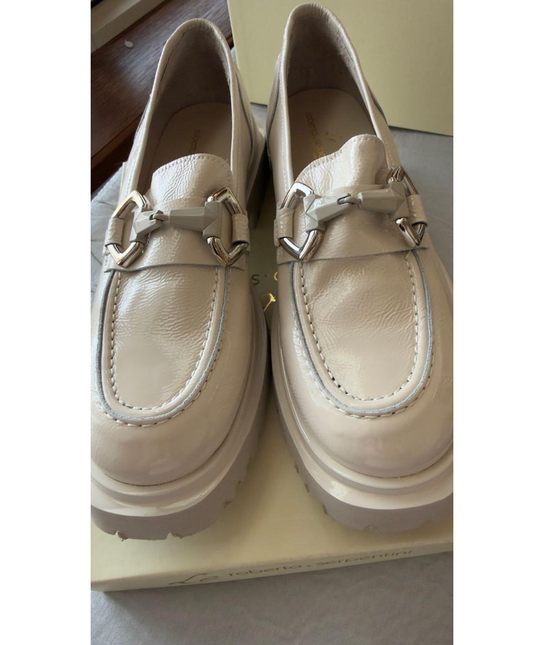 ROBERTO COIN Бежевые кожаные лоферы, фото 2