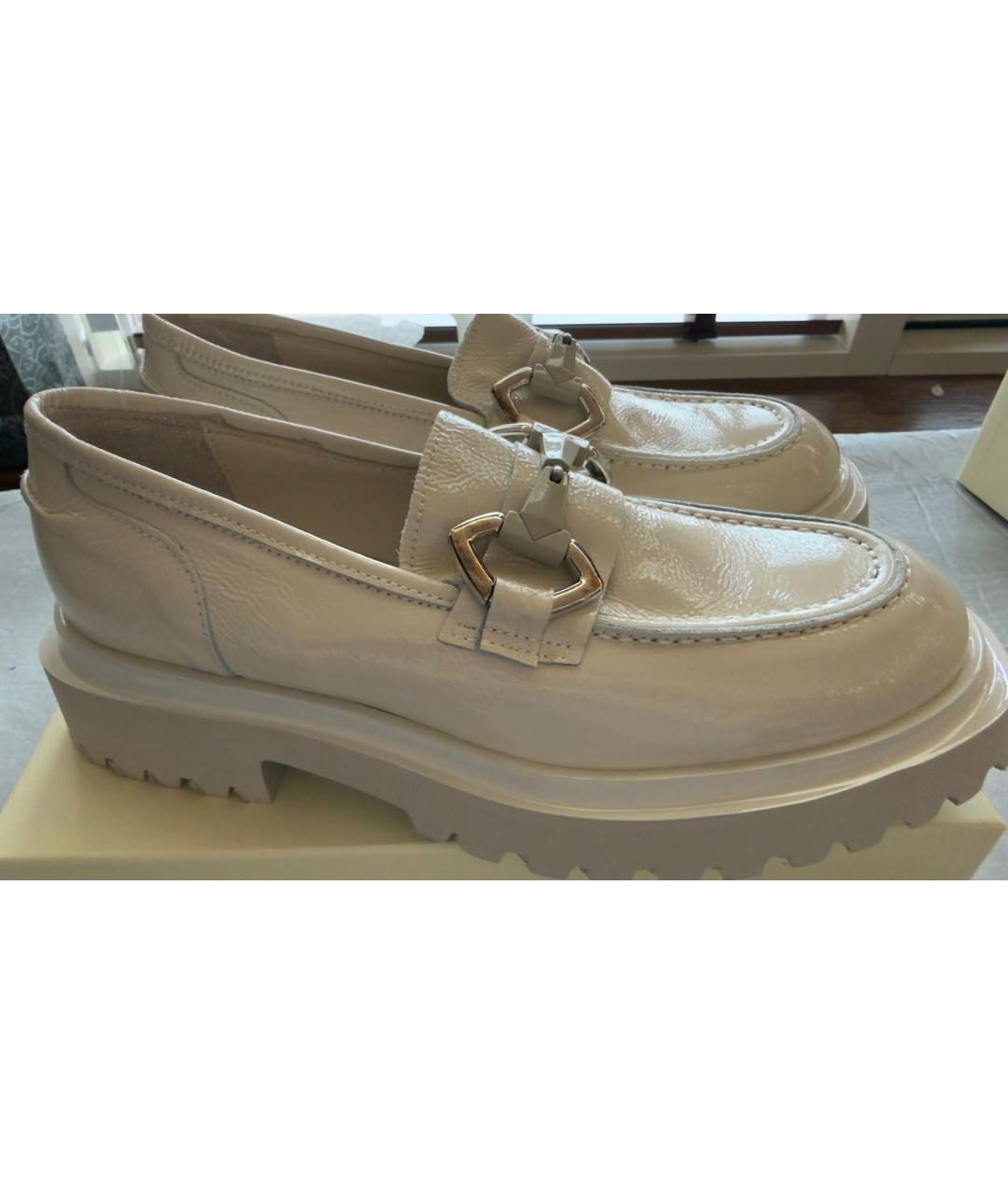 ROBERTO COIN Бежевые кожаные лоферы, фото 5