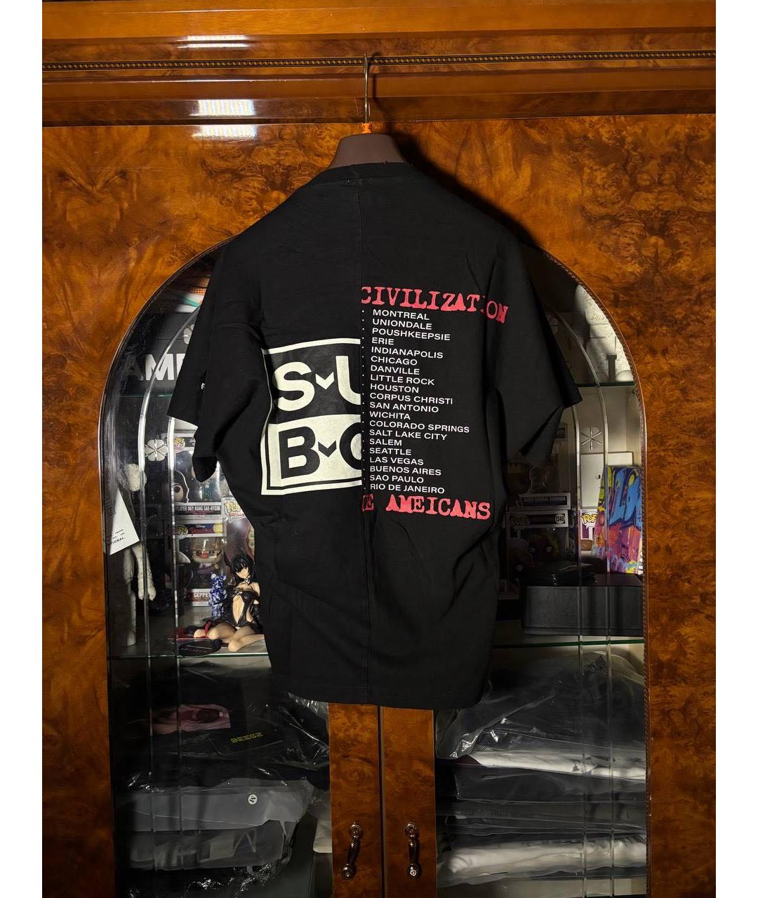 PROTOCOL INDEX Черная хлопковая футболка, фото 3