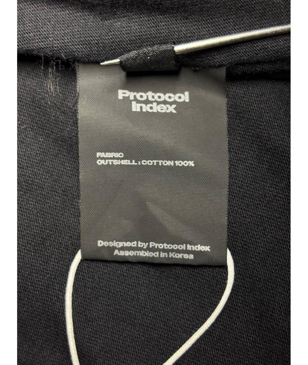 PROTOCOL INDEX Черная хлопковая футболка, фото 7