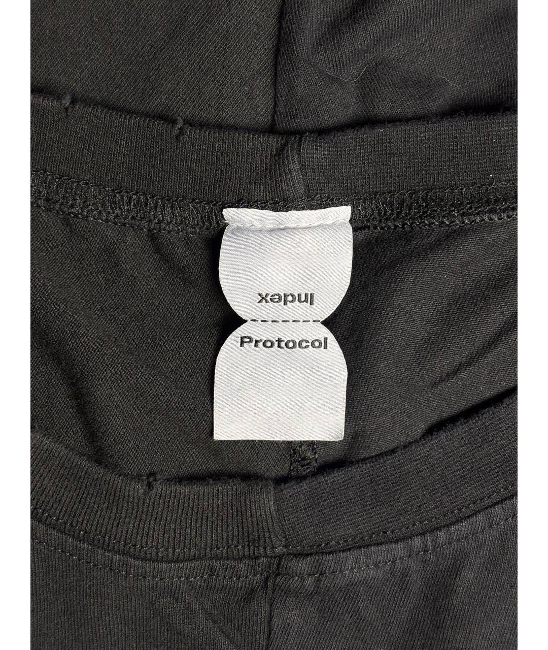 PROTOCOL INDEX Черная хлопковая футболка, фото 6