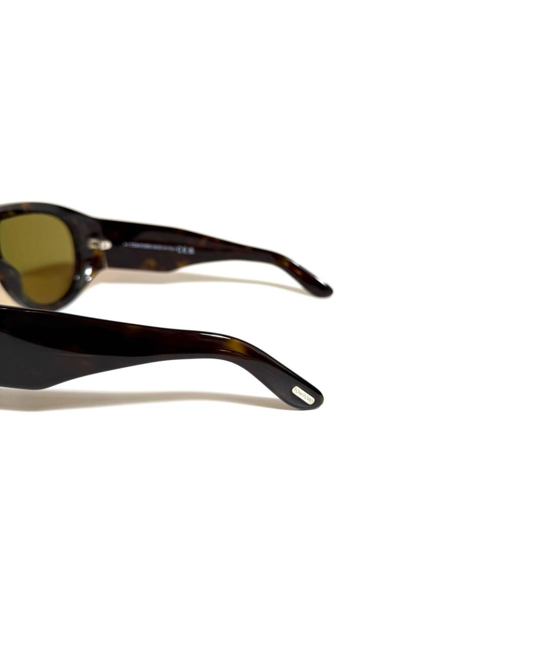 TOM FORD Коричневые пластиковые солнцезащитные очки, фото 3