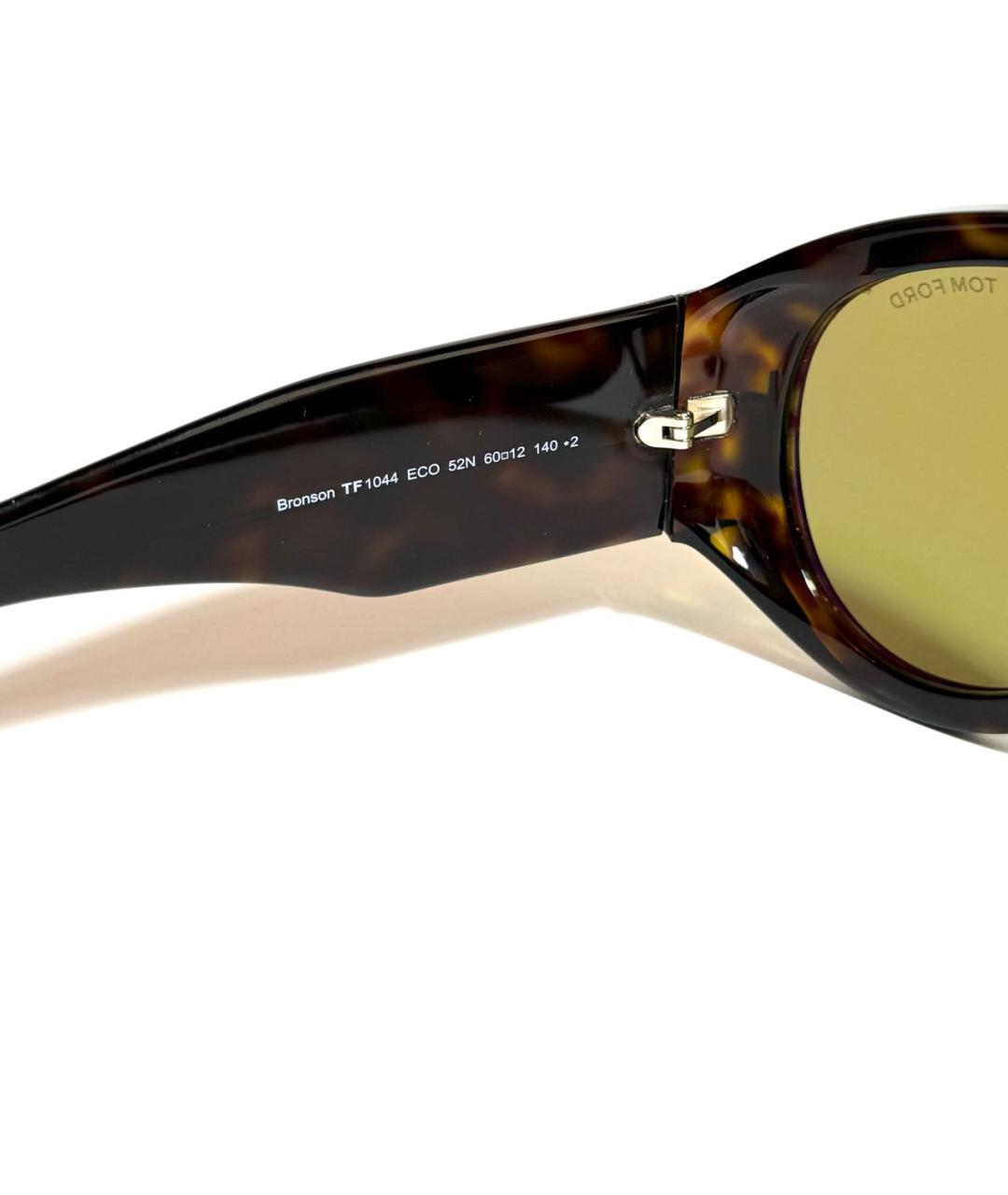 TOM FORD Коричневые пластиковые солнцезащитные очки, фото 4