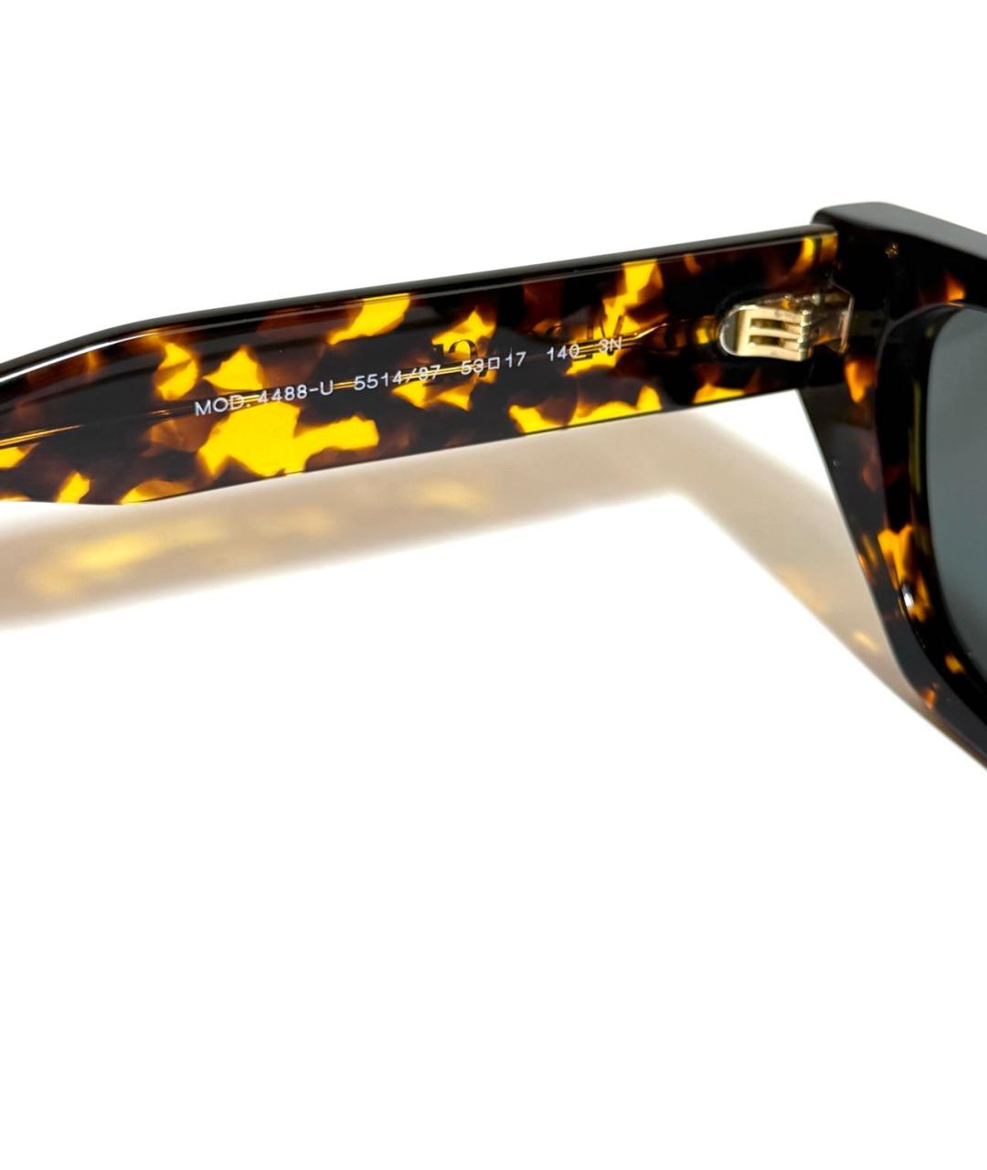 VERSACE Коричневые пластиковые солнцезащитные очки, фото 4