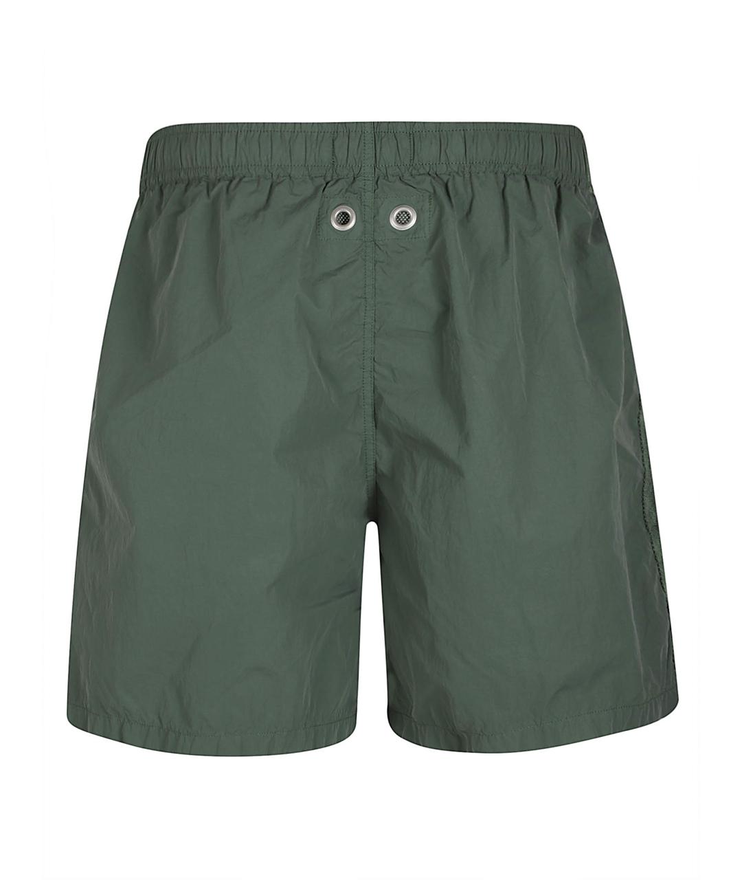 STONE ISLAND Зеленые полиамидовые шорты, фото 3