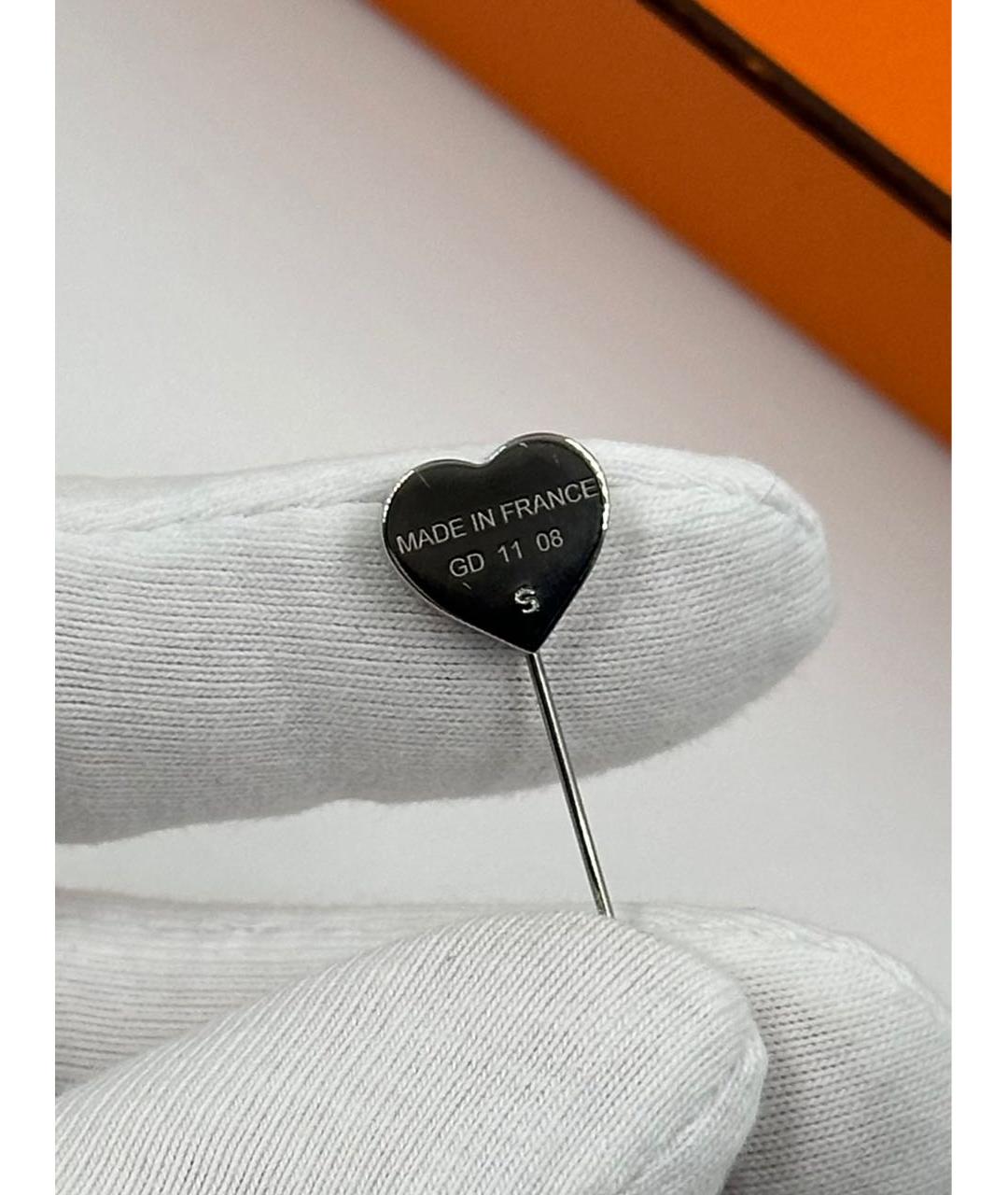 HERMES Розовая металлическая булавка / брошь, фото 6