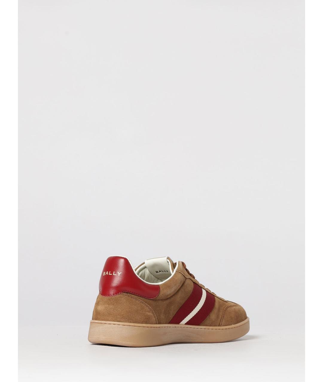 BALLY Коричневые замшевые низкие кроссовки / кеды, фото 3