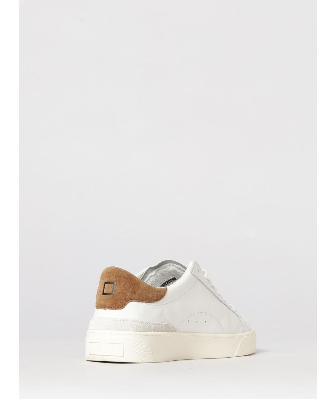 D.A.T.E. Белые кожаные низкие кроссовки / кеды, фото 3