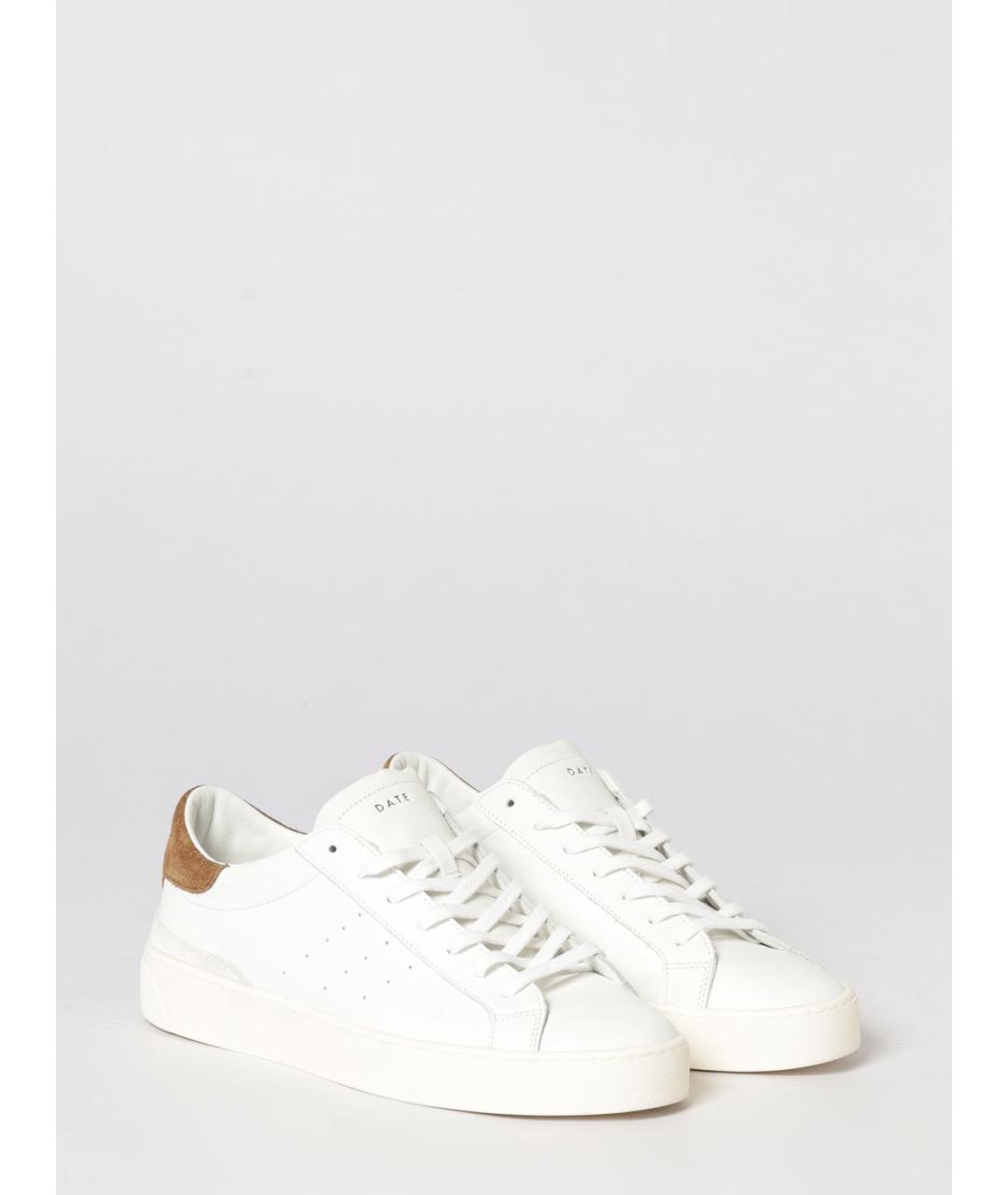 D.A.T.E. Белые кожаные низкие кроссовки / кеды, фото 2