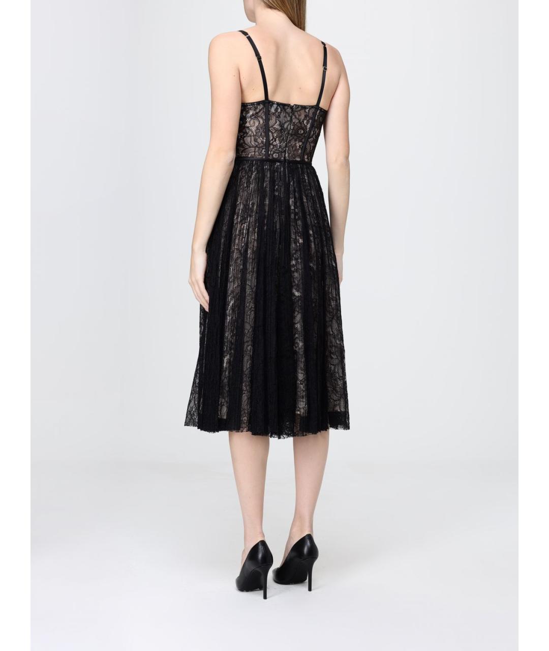 ELISABETTA FRANCHI Черное полиамидовое вечернее платье, фото 2