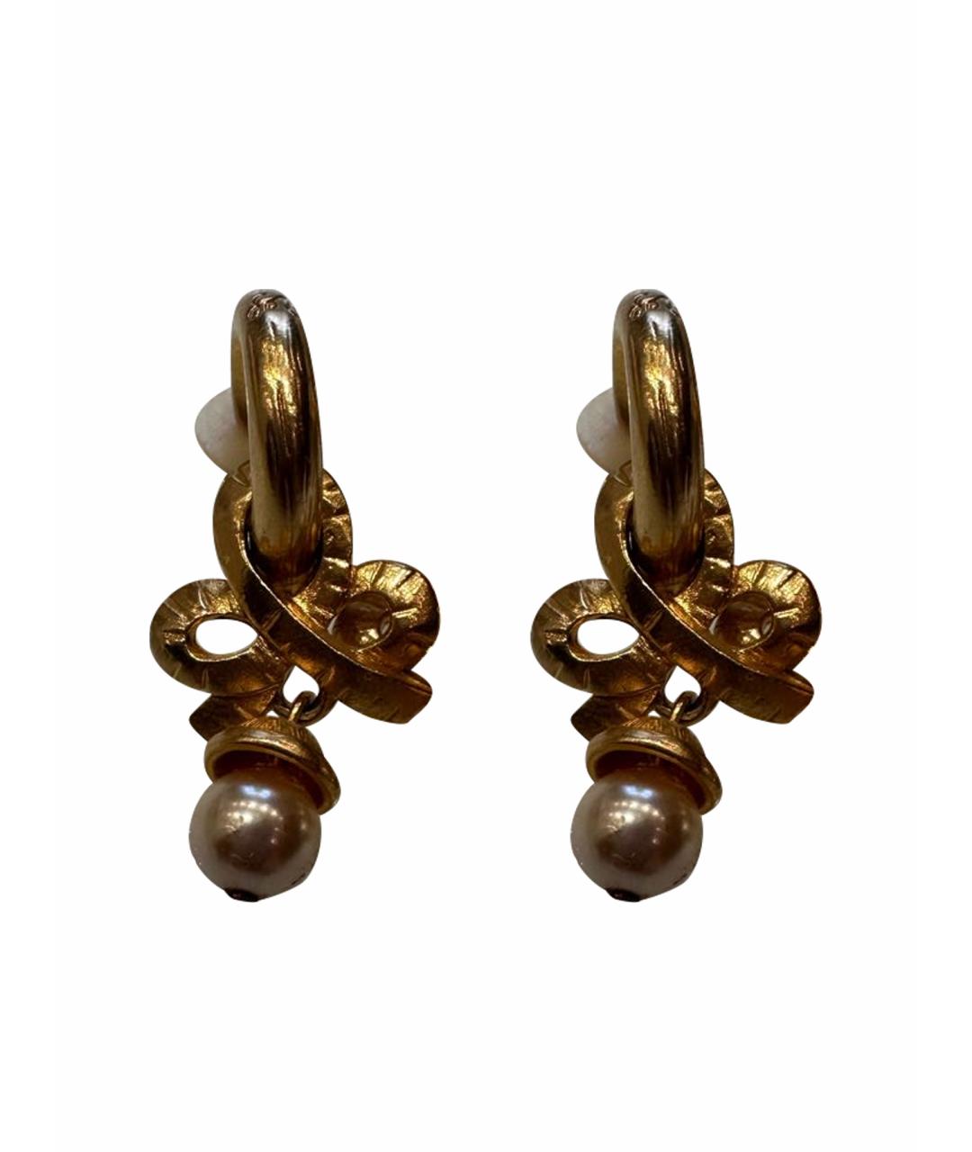 SONIA RYKIEL Золотые металлические серьги, фото 1