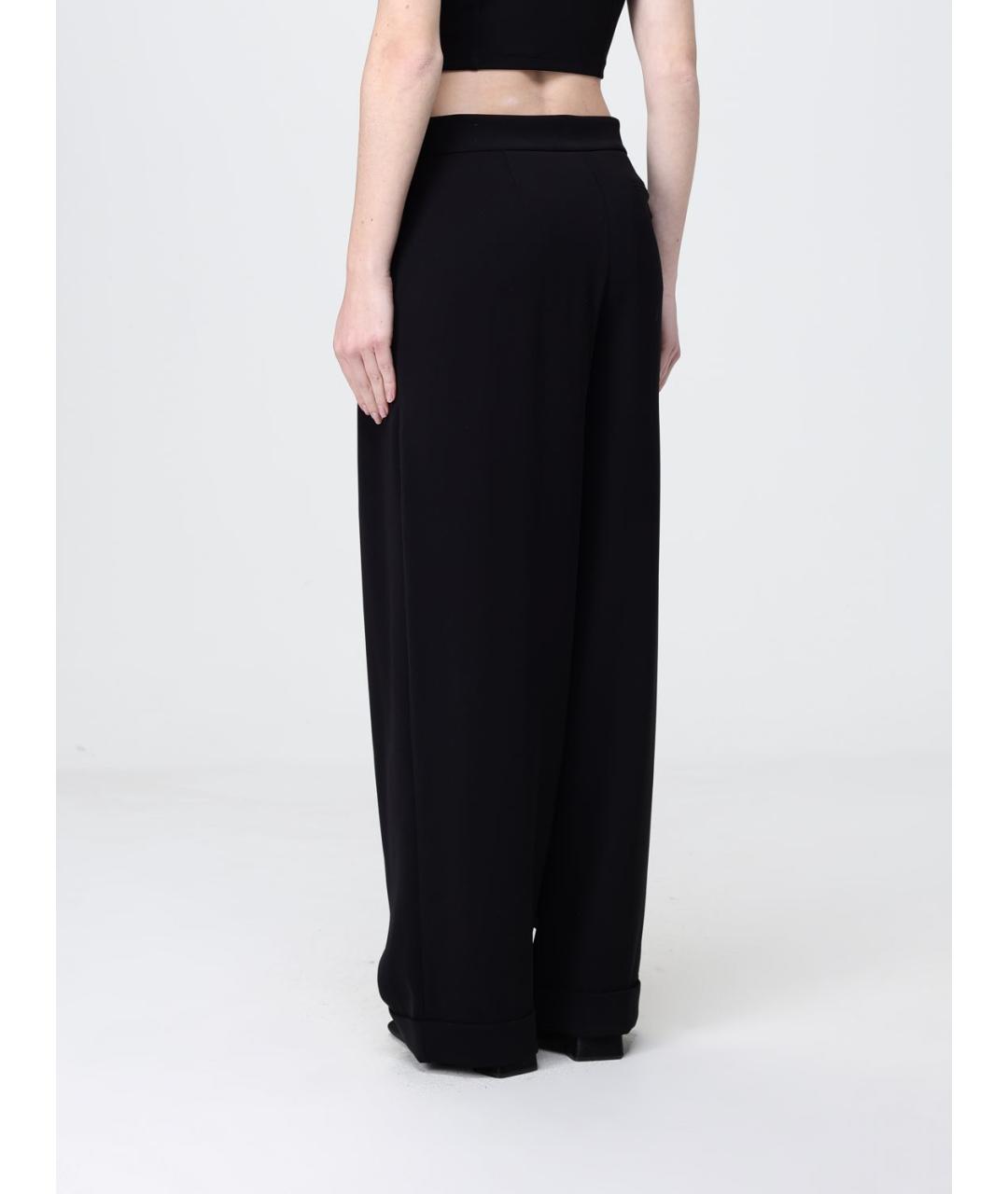 ARMANI EXCHANGE Черные полиэстеровые прямые брюки, фото 2