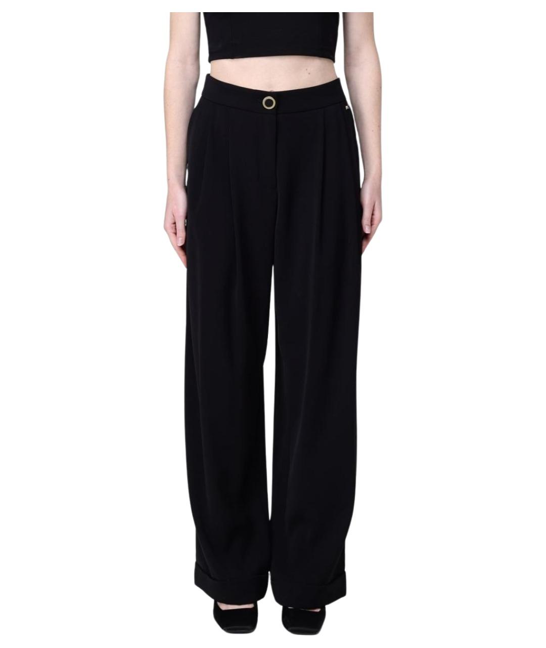 ARMANI EXCHANGE Черные полиэстеровые прямые брюки, фото 1