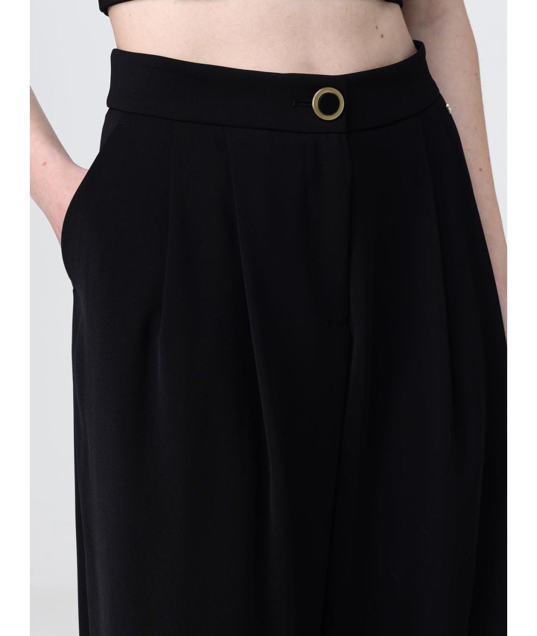 ARMANI EXCHANGE Черные полиэстеровые прямые брюки, фото 3